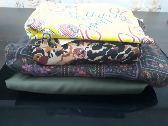 Lote De Tecidos Para Confecção De Roupas - 4 Peças