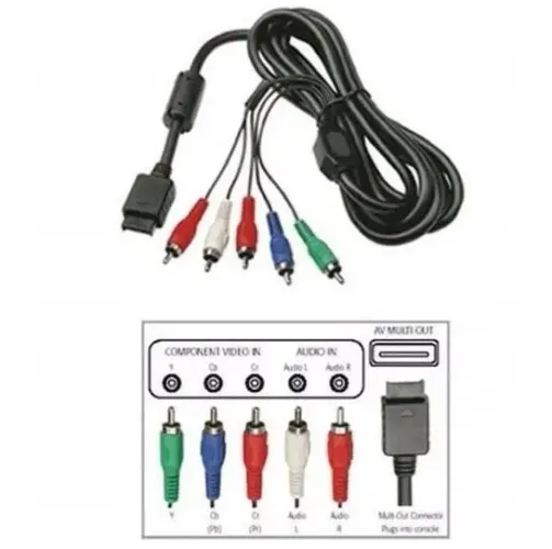 Cabo Vídeo Componente Ps2 Ps3 Alta Definição Hdtv Led E Lcd Arduino Automação COD-CP673 