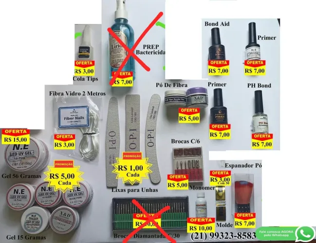 Produtos para manicure unhas