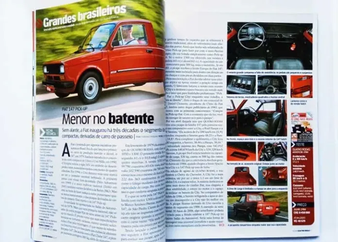 Fiat 147 pickup caçamba curta - Revista Quatro Rodas com história