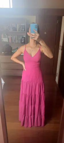 Vestido rosa pink