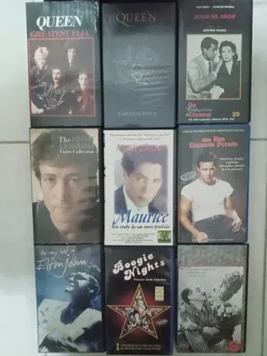 VHS, fitas de vídeo-cassete, originais: (novos e usados). Rock, sertanejo, MPB, filmes, sé