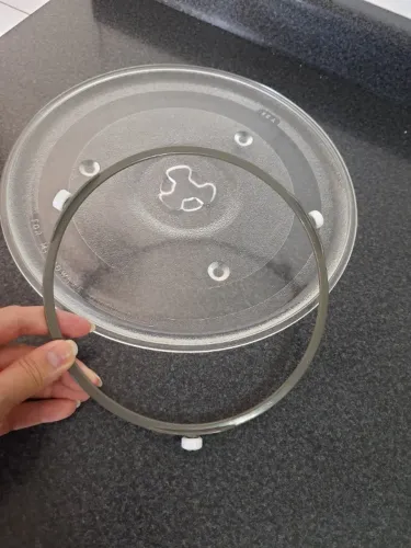 Prato de micro-ondas 27cm diâmetro + rodízio