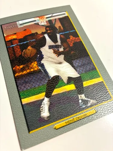 Nene Hilario Textura Pintura Card NBA 2006 Basquete Coleção Denver Nuggets
