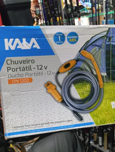 Chuveiro portátil 12 v para acampamento, camping novo