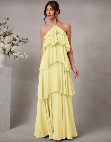 Vestido amarelo importado