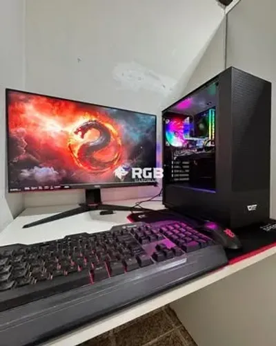 PC Gamer COMPLETO RYZEN 5 + RX 580 + 1 ano de garantia e em até 12x