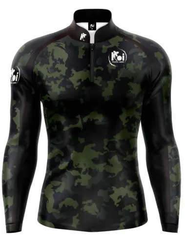 Camisa de Pesca Manga Longa Camuflada Koi Fishing Gear