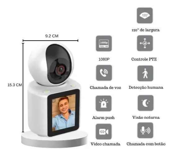 Câmera De Segurança Wi-fi 4mp Videochamada