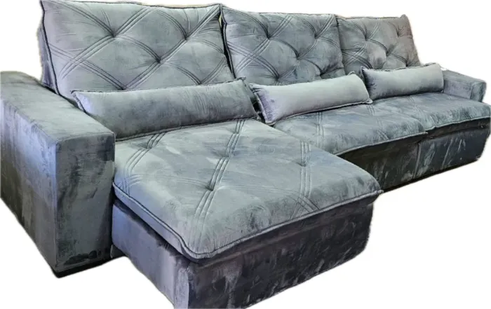 Sofá Retrátil e Reclinável Gigante 3,80 mts 