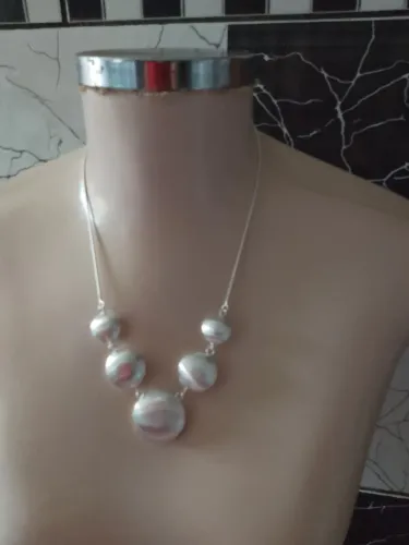 Colar bolinhas folheado a prata