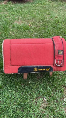 Kit Manta Baixeiro + Barrigueira Texas 10® Vermelho - Conjunto Profissional