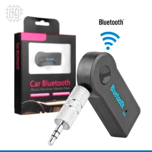 Receptor De Áudio Bluetooth P2 com Microfone e Bateria para Som Antigo Carro