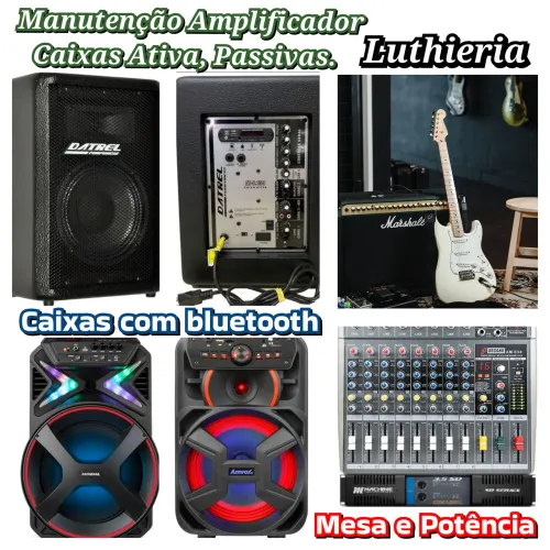 Amplificador, Mesa de Som, Potencia e Bluetooth