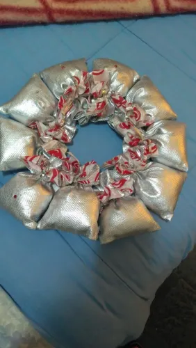 Guirlanda Natalina Decorativa Prateada