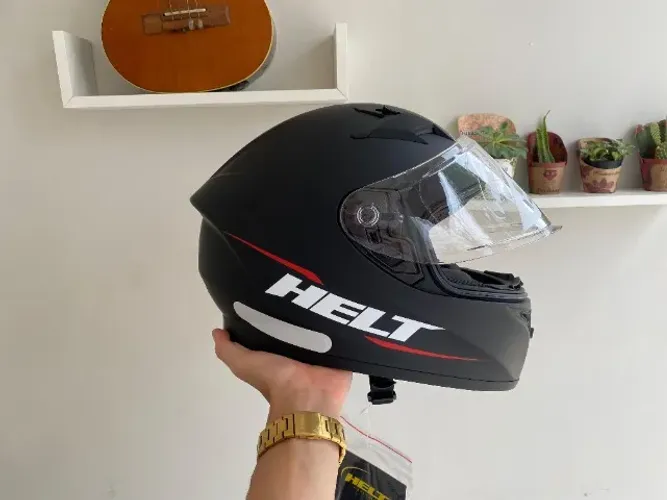 Capacete Helt Polar Preto Fosco + Chaveiro HELT