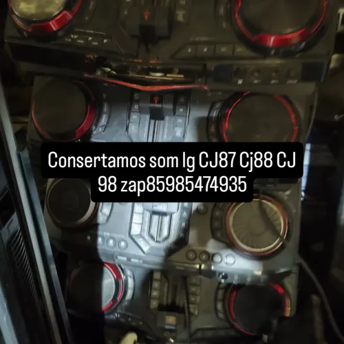 Consertamos som mini sisten lg caixa torre lg
