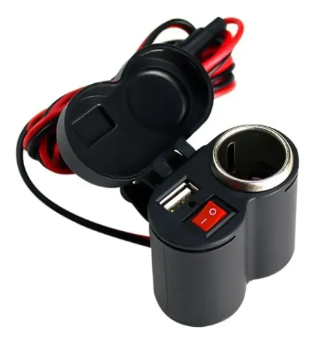 Adaptador Tomada Usb Carregador Para Motos Celular