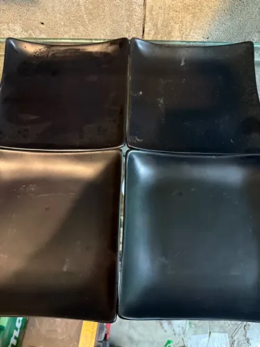 Conjunto de Pratos Quadrados Pretos