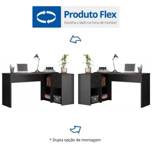 Receba em 24h, frete incluso! Mesa Office NT 2060 Larg. 2.00m (montada reta ou em L)