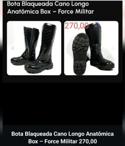 Bota Blaqueada Cano Longo Anatômica - Force Militar Bombeiro Civil