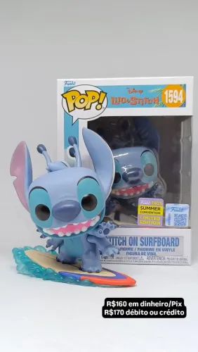 Funko Pop Stitch on Surfboard - Summer Convention 2025