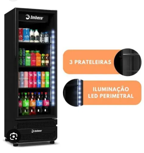 NZ. Refrigerador vertical porta de vidro 453 litros IMBERA 