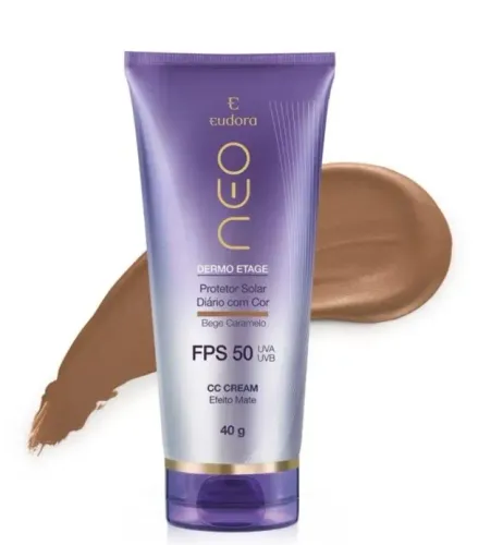 Base Neo Eudora com Protetor Solar Cor bege caramelo