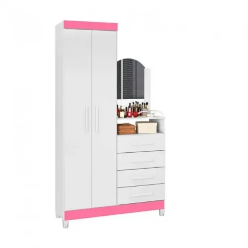 Guarda Roupa 2 Portas 4 Gavetas Espelho Novo Varios Modelos