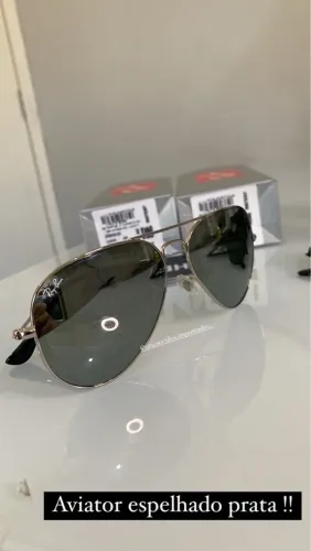 Ray-Ban Aviator Espelhado Prata - Promoção! 