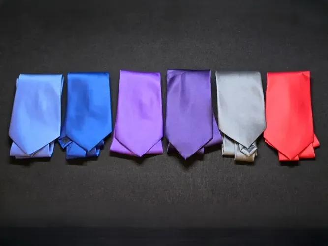 Conjunto kit gravatas sociais clássicas :: 100% seda :: 6 unidades cores