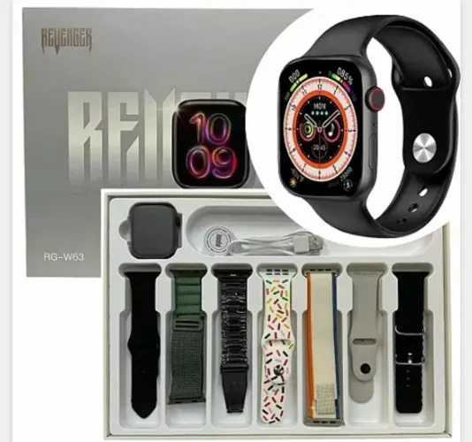 Promoção Smartwatch Revenger w64 com 7 pulseiras. Entregamos e aceitamos cartão 