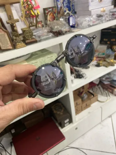 Óculos de Sol Redondos Estilo Steampunk