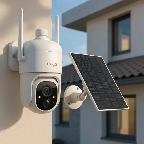 Câmera de Segurança Solar Wi-Fi Ípega 100% Sem Fio - Full HD Visão Noturna