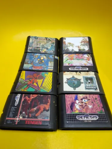 8 fitas chipadas de época mega drive genesis