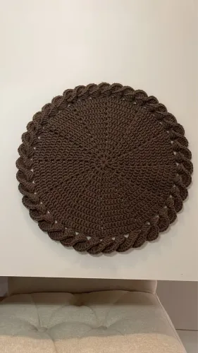 Sousplat/americano em crochê modelo trançado 