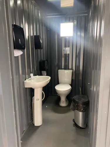 Container banheiro desmontável comercial