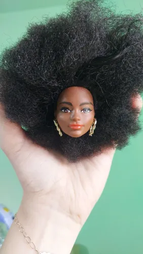 Cabeça Barbie extra negra n?1