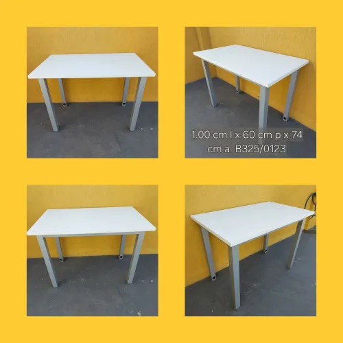 Mesa de escritório branca 1.00x60 cm