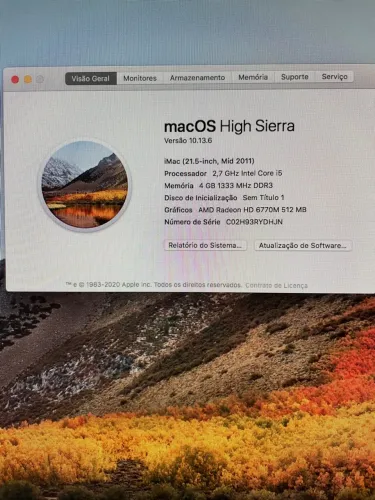 iMac 21.5-inch (Mid 2011) - macOS High Sierra