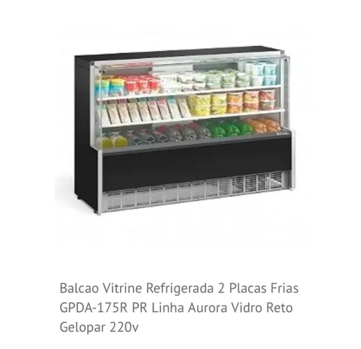 Balcão refrigerado Gelopar 2 bandejas