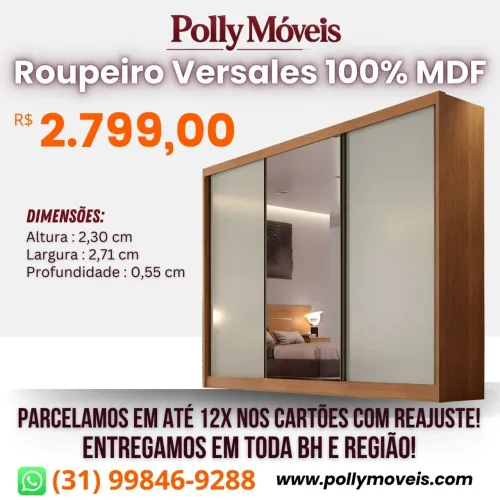 Guarda Roupa Versalhes! Pronta Entrega!