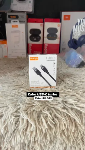 Cabo Turbo Tipo C - IT-BLUE - Carregamento Rápido