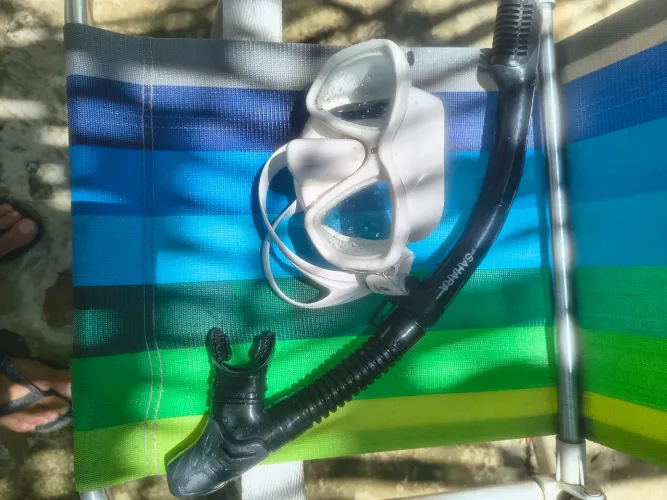 Óculos e mergulho cobra