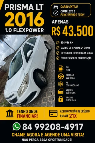 Chevrolet Prisma Sed. LT 1.0 8V Flexpower 4P 2016