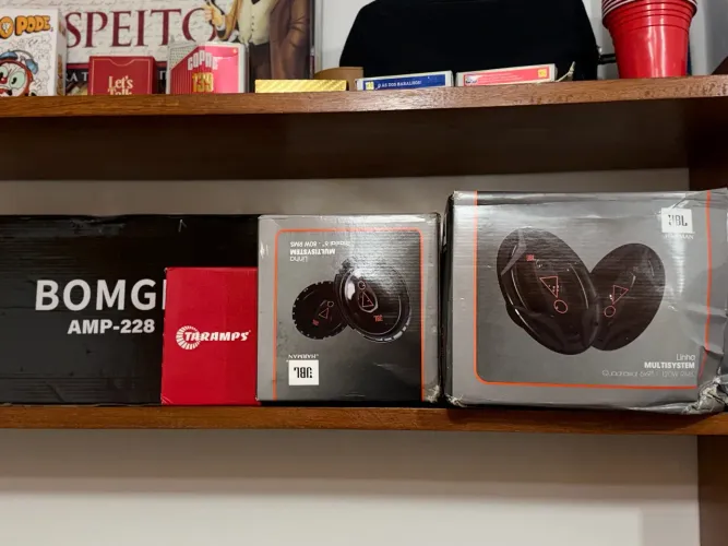 VENDO - EQUIPAMENTOS DE SOM AUTOMOTIVO JBL + TARAMPS + BOMGE | NOVOS E LACRADOS!