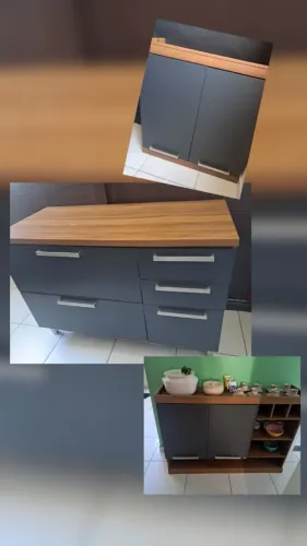 Armário de cozinha completo, semi novo e espaçoso. Qualidade e economia. R$1.200