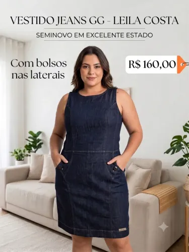 vestido jeans leila costa gg