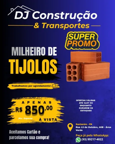 Tijolo Comum 6 furos
