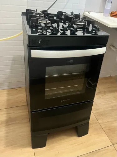 Fogão Atla Vidro temperado preto